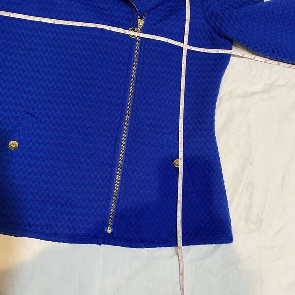 anne klein jacket womens Small royal blue with gold ziper and buttons corpcore - Picture 8 of 10